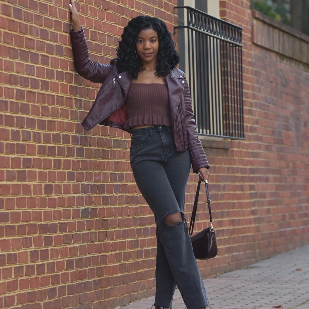Cute Off The Shoulder Chocolate Brown Top 🤎